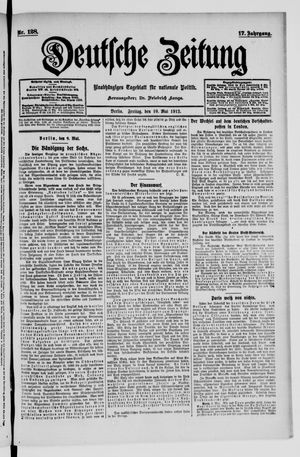 Deutsche Zeitung on May 10, 1912