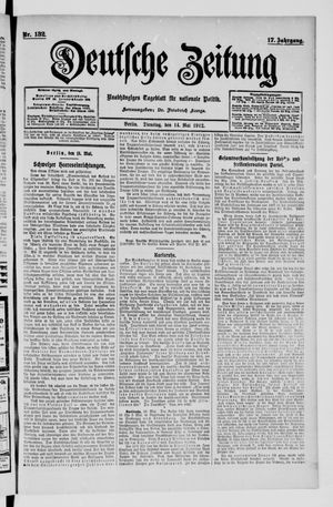 Deutsche Zeitung vom 14.05.1912