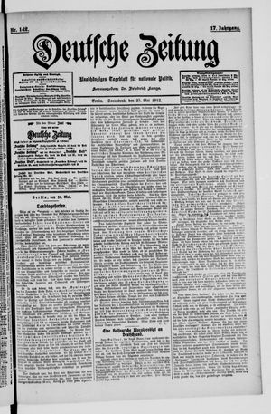 Deutsche Zeitung vom 25.05.1912