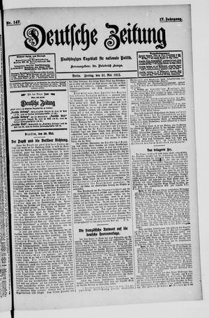 Deutsche Zeitung vom 31.05.1912