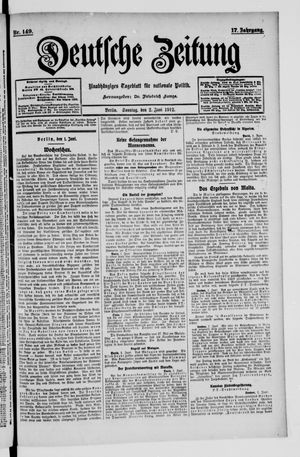 Deutsche Zeitung on Jun 2, 1912