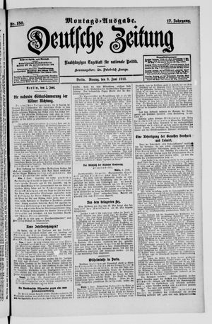 Deutsche Zeitung vom 03.06.1912