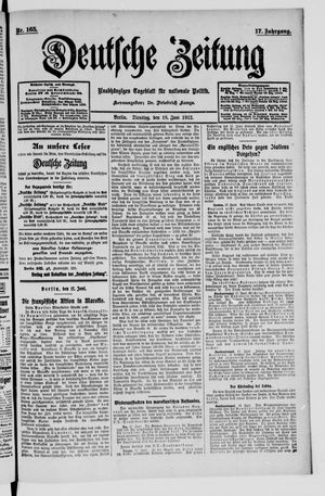 Deutsche Zeitung on Jun 18, 1912