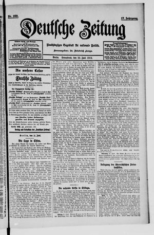 Deutsche Zeitung on Jun 22, 1912