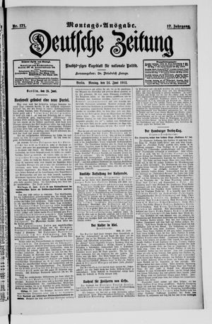 Deutsche Zeitung on Jun 24, 1912