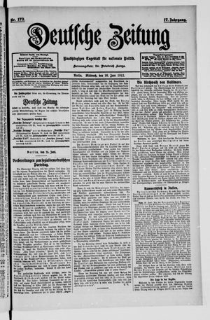 Deutsche Zeitung vom 26.06.1912