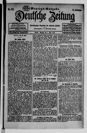 Deutsche Zeitung on Jul 1, 1912