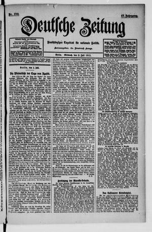 Deutsche Zeitung on Jul 3, 1912