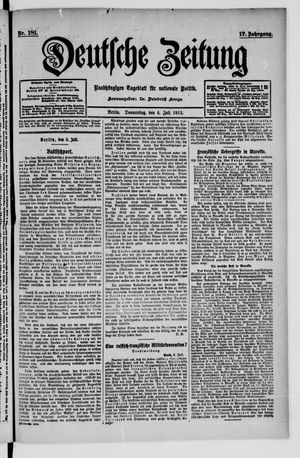 Deutsche Zeitung vom 04.07.1912
