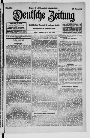 Deutsche Zeitung vom 07.07.1912