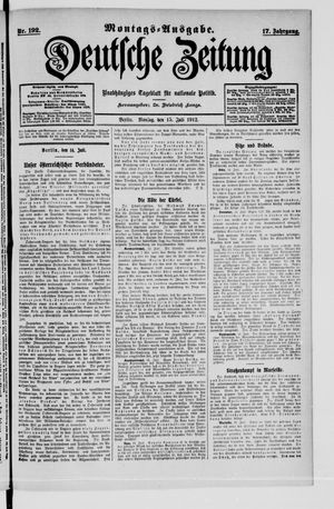Deutsche Zeitung vom 15.07.1912