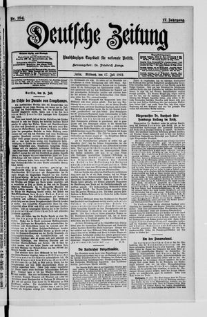 Deutsche Zeitung vom 17.07.1912