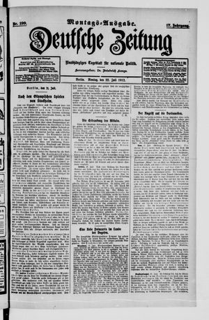 Deutsche Zeitung vom 22.07.1912