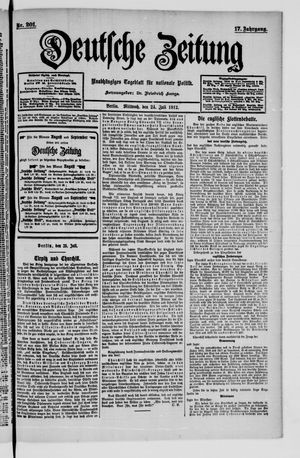 Deutsche Zeitung vom 24.07.1912