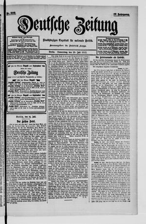 Deutsche Zeitung vom 25.07.1912