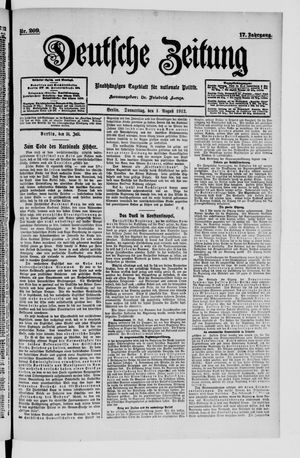 Deutsche Zeitung vom 01.08.1912