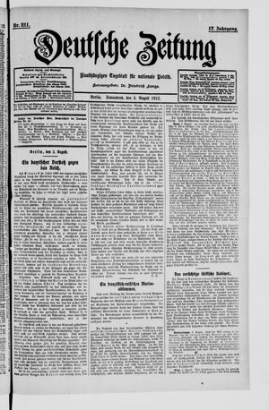 Deutsche Zeitung vom 03.08.1912