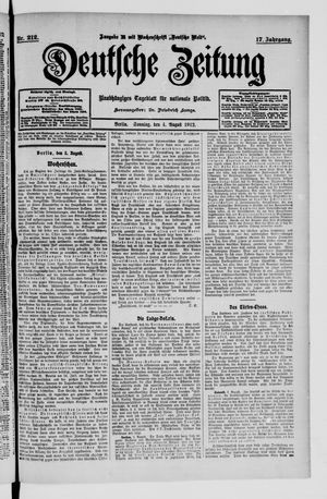 Deutsche Zeitung vom 04.08.1912