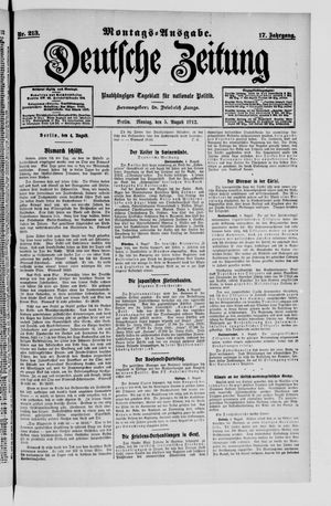 Deutsche Zeitung vom 05.08.1912