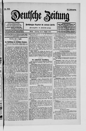 Deutsche Zeitung vom 06.08.1912