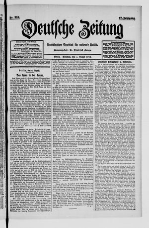 Deutsche Zeitung vom 07.08.1912