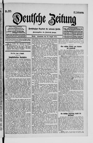 Deutsche Zeitung vom 10.08.1912