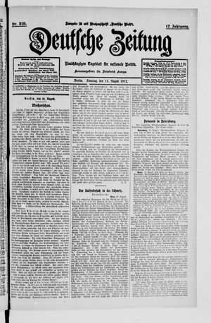 Deutsche Zeitung vom 11.08.1912
