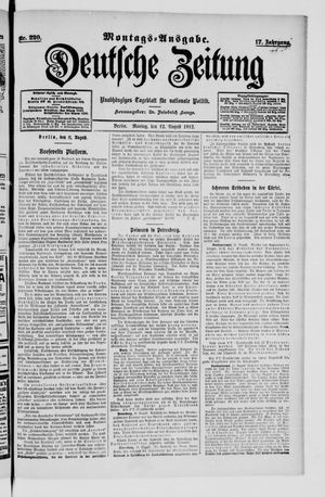 Deutsche Zeitung vom 12.08.1912