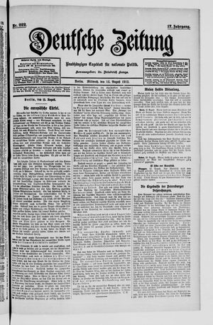 Deutsche Zeitung vom 14.08.1912