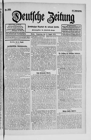 Deutsche Zeitung vom 15.08.1912