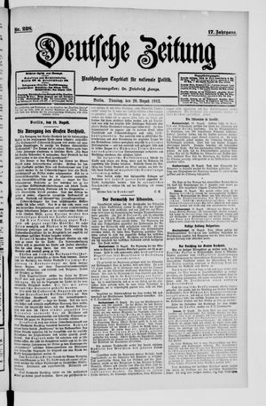 Deutsche Zeitung vom 20.08.1912