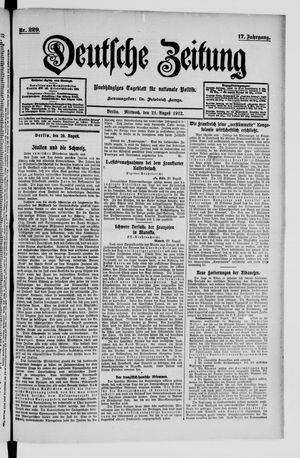 Deutsche Zeitung vom 21.08.1912