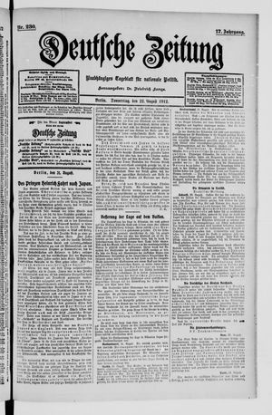 Deutsche Zeitung vom 22.08.1912