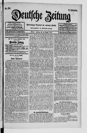 Deutsche Zeitung vom 23.08.1912