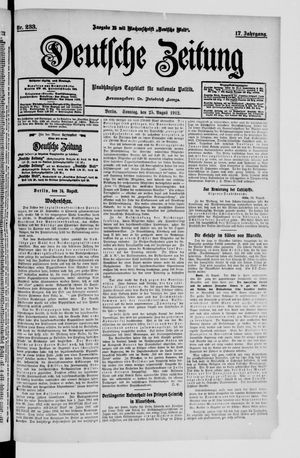 Deutsche Zeitung vom 25.08.1912