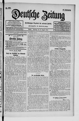 Deutsche Zeitung vom 27.08.1912