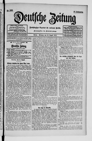 Deutsche Zeitung vom 28.08.1912