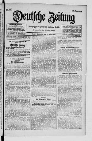 Deutsche Zeitung vom 29.08.1912