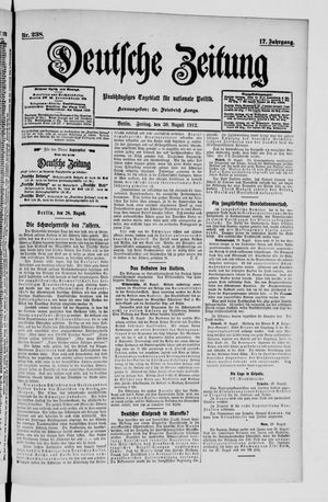 Deutsche Zeitung vom 30.08.1912