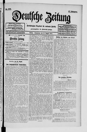 Deutsche Zeitung vom 31.08.1912