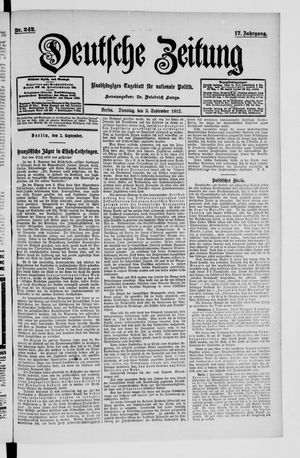 Deutsche Zeitung vom 03.09.1912
