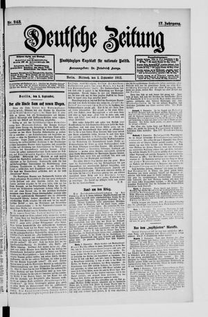 Deutsche Zeitung vom 04.09.1912