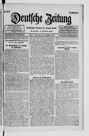 Deutsche Zeitung vom 05.09.1912