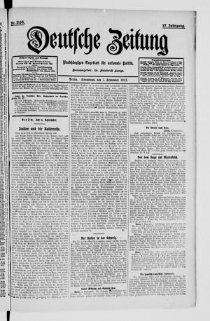 Deutsche Zeitung vom 07.09.1912