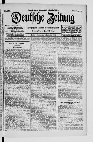 Deutsche Zeitung vom 08.09.1912