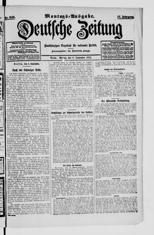 Deutsche Zeitung vom 09.09.1912