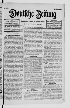 Deutsche Zeitung vom 10.09.1912