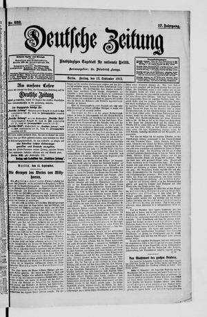 Deutsche Zeitung vom 13.09.1912