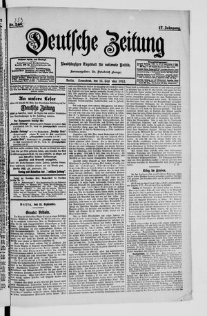 Deutsche Zeitung vom 14.09.1912
