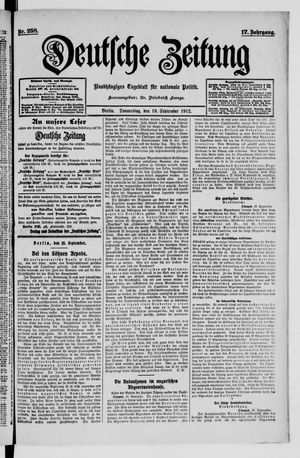 Deutsche Zeitung vom 19.09.1912